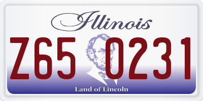 IL license plate Z650231