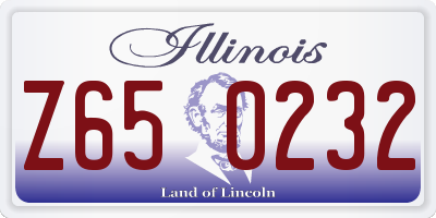 IL license plate Z650232