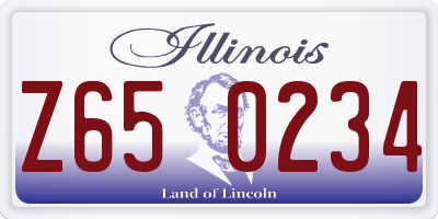 IL license plate Z650234