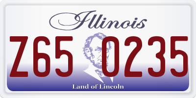 IL license plate Z650235