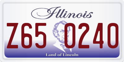 IL license plate Z650240