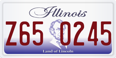 IL license plate Z650245