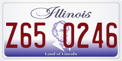 IL license plate Z650246