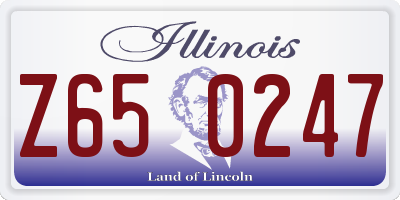 IL license plate Z650247