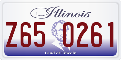 IL license plate Z650261