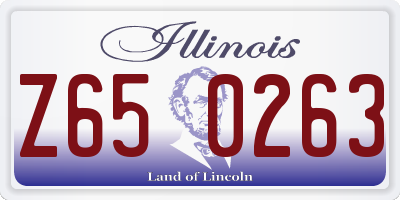 IL license plate Z650263