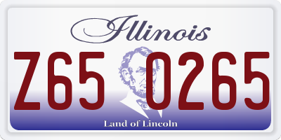 IL license plate Z650265