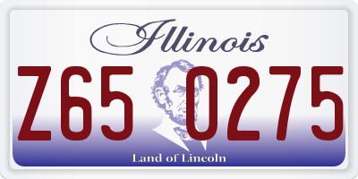IL license plate Z650275