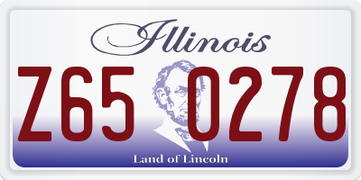 IL license plate Z650278