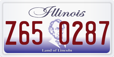IL license plate Z650287