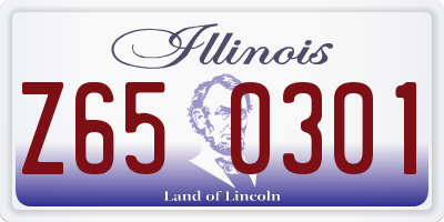 IL license plate Z650301