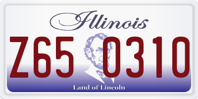 IL license plate Z650310