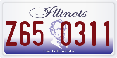 IL license plate Z650311