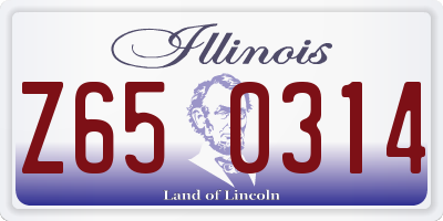 IL license plate Z650314