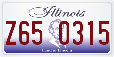 IL license plate Z650315