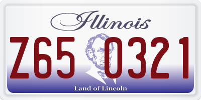 IL license plate Z650321
