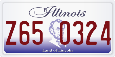 IL license plate Z650324