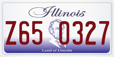 IL license plate Z650327