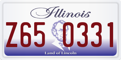 IL license plate Z650331