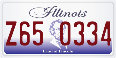 IL license plate Z650334