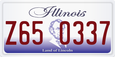 IL license plate Z650337