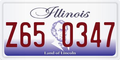 IL license plate Z650347