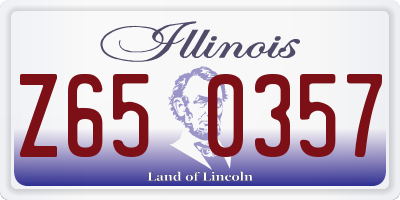 IL license plate Z650357