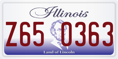 IL license plate Z650363