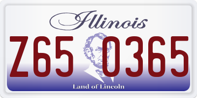 IL license plate Z650365