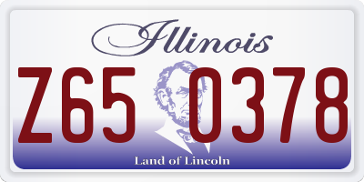 IL license plate Z650378