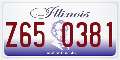 IL license plate Z650381