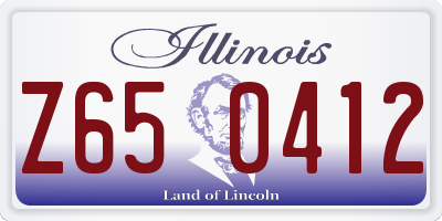 IL license plate Z650412