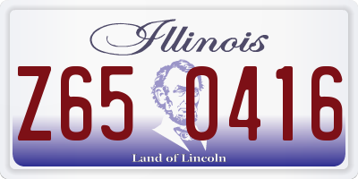 IL license plate Z650416