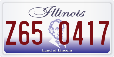 IL license plate Z650417