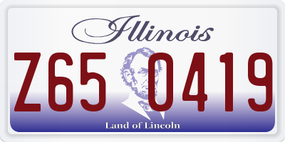IL license plate Z650419