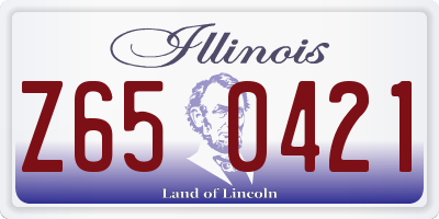 IL license plate Z650421