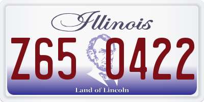 IL license plate Z650422