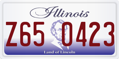 IL license plate Z650423