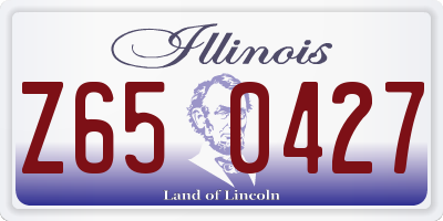 IL license plate Z650427