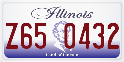 IL license plate Z650432