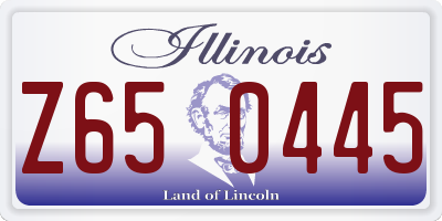 IL license plate Z650445
