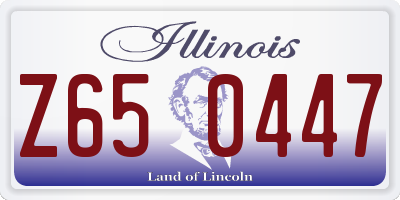 IL license plate Z650447