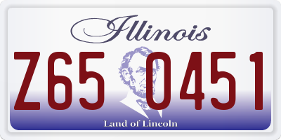 IL license plate Z650451