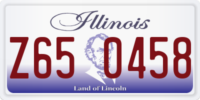 IL license plate Z650458