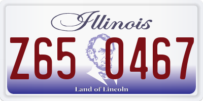 IL license plate Z650467
