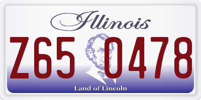 IL license plate Z650478