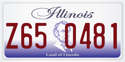 IL license plate Z650481
