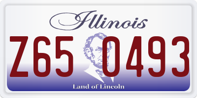 IL license plate Z650493