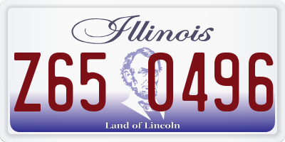 IL license plate Z650496