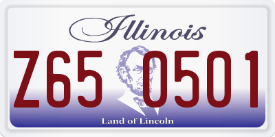 IL license plate Z650501